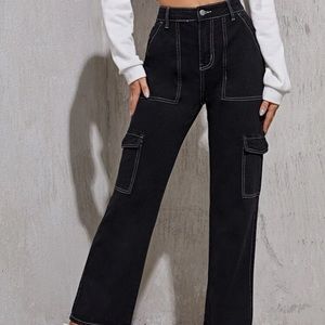 3/$20 CARGO BLACK JEANS SMALL